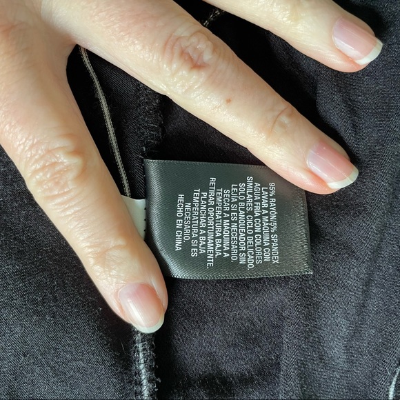 Messimo Knit Dress with asymmetrical hem. Gently used. Size M. Rayon & spandex. - Picture 4 of 5